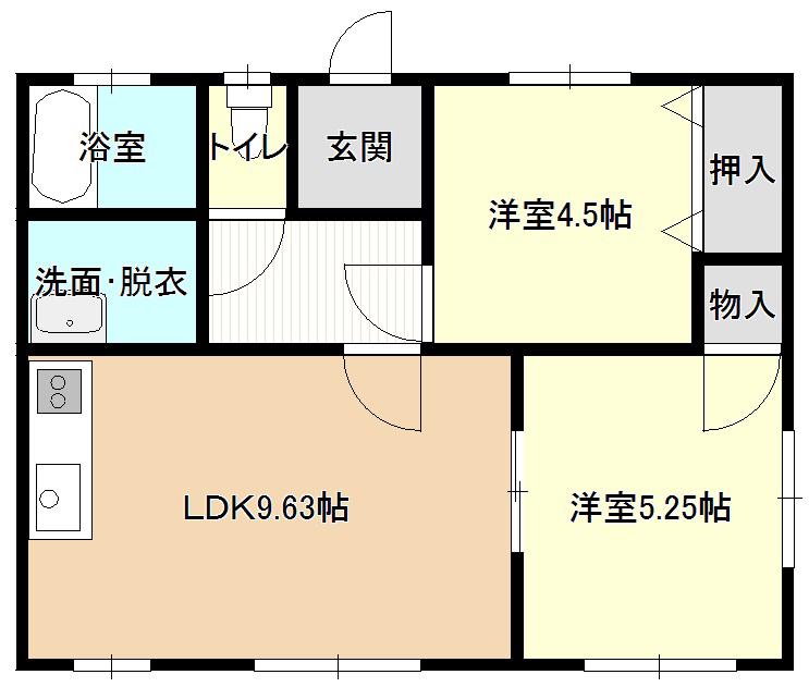 メゾンキャンベル(2LDK/1階)の間取り写真