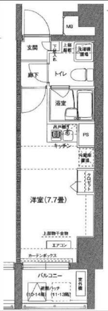 アイル川崎ステーションプラザ(ワンルーム/13階)の間取り写真
