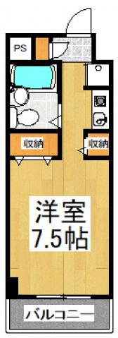 リエス清瀬(ワンルーム/4階)の間取り写真