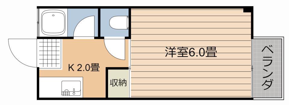コーポエクセル(1K/2階)の間取り写真