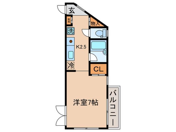 モアイ経堂アナケナ(1K/1階)の間取り写真