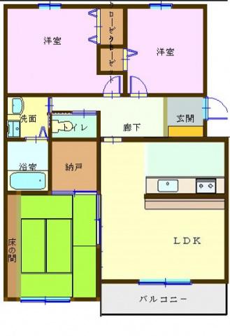 ラ・リヴィエール(3LDK/3階)の間取り写真