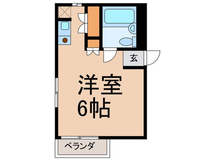 山恵フジII(ワンルーム/5階)の間取り写真