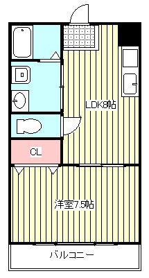 アキバビルVOL.I(1LDK/2階)の間取り写真