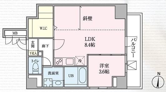 GRADO SUMIYOSHI(1LDK/5階)の間取り写真
