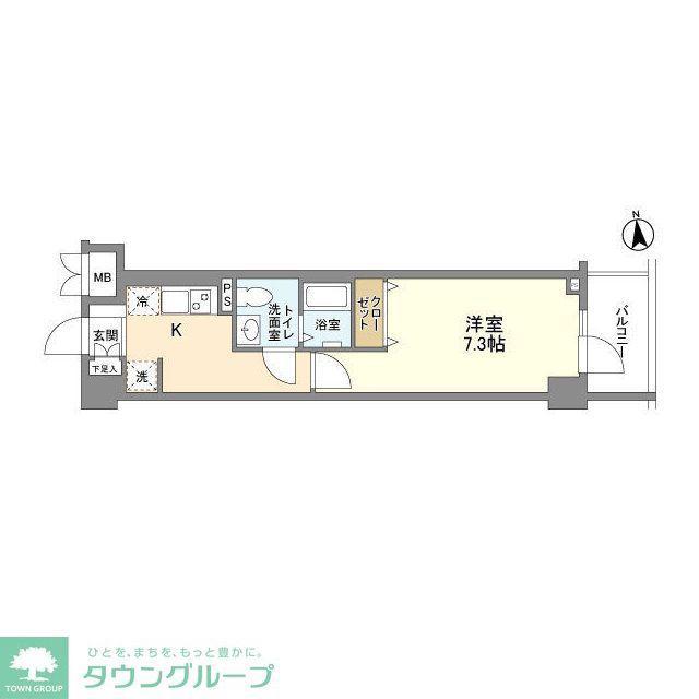 アジュールテラス中野新橋(1K/5階)の間取り写真