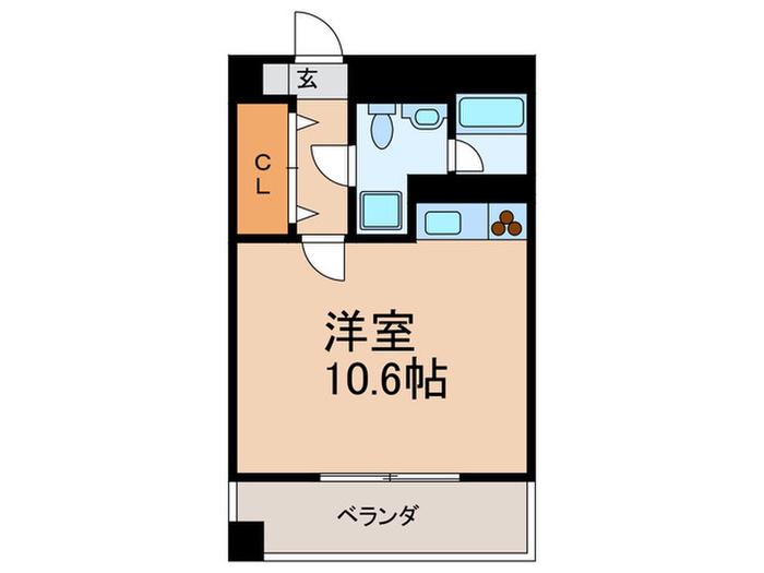 E.POPULAR(ワンルーム/2階)の間取り写真