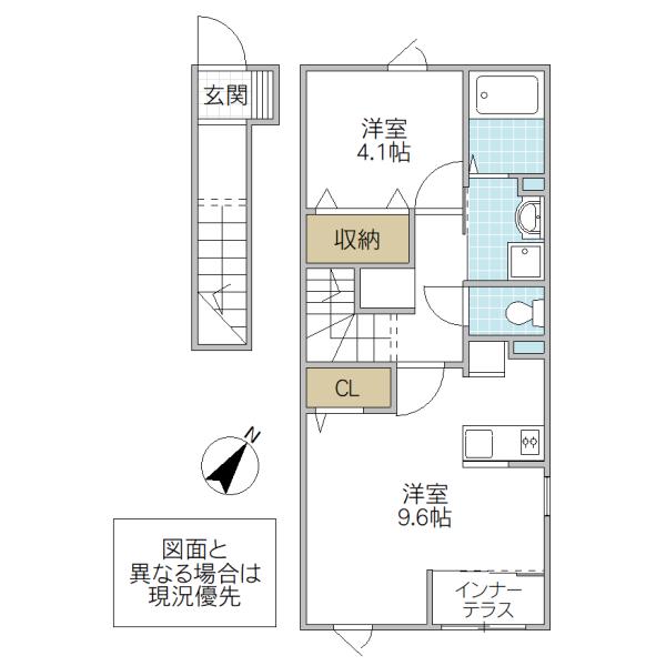 エンプレスVII(1LDK/2階)の間取り写真
