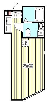 バイザリバー西川口(ワンルーム/3階)の間取り写真