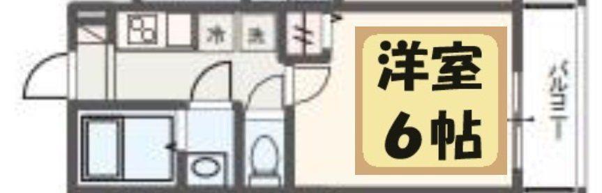 MELDIA岩槻3(1K/2階)の間取り写真