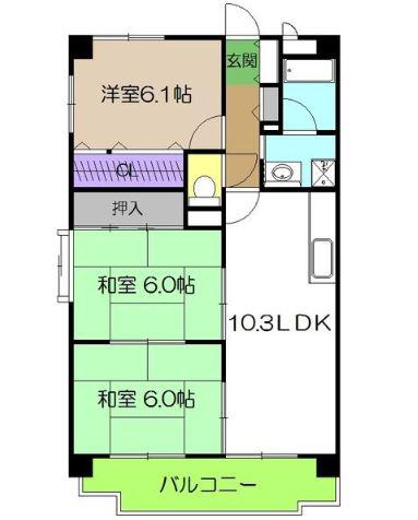 ヴィラ・トリニティ(3LDK/2階)の間取り写真