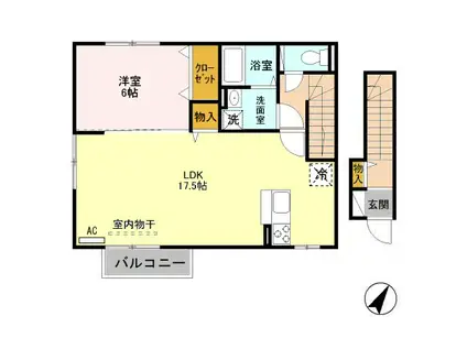 クリプトン A201(1LDK/2階)の間取り写真