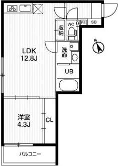 モアリッシェル代官山青葉台(1LDK/2階)の間取り写真