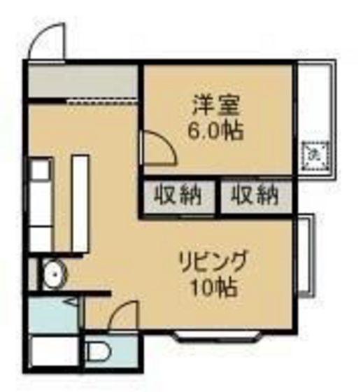 グリーンテラス(1LDK/2階)の間取り写真
