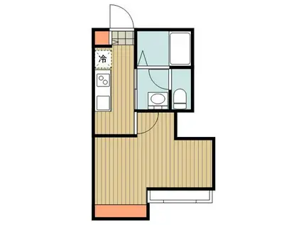 ASA HILLS(1K/2階)の間取り写真