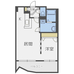 ビッグパレス中島公園(1LDK/8階)の間取り写真