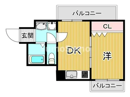 エールハイツ本山(1DK/5階)の間取り写真