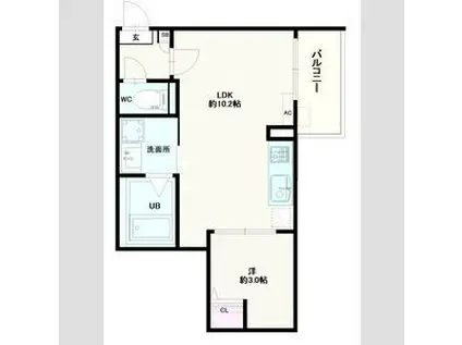 JACK ODAKAIX(1LDK/2階)の間取り写真