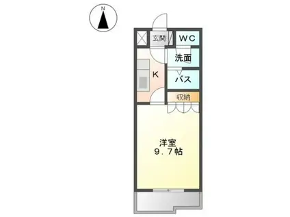 フローレンス明磧(1K/1階)の間取り写真