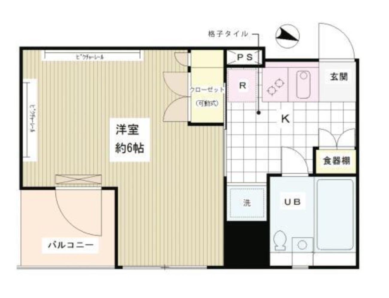 レオーネ三越前(1K/3階)の間取り写真