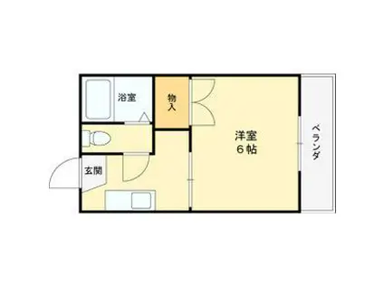 ハイツマキノ(ワンルーム/1階)の間取り写真