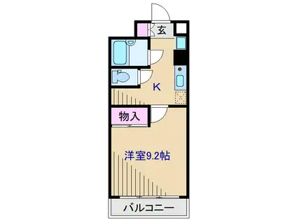 リブハピネス岸根公園(1K/2階)の間取り写真