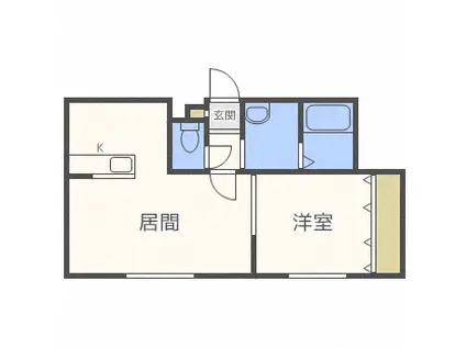 ドルチェヴィータ(1LDK/3階)の間取り写真