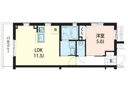 エムズプランドール(1LDK/3階)の間取り写真