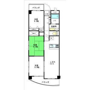 ハイフラッツ213(3LDK/2階)の間取り写真