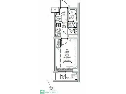 ベルシード横濱南太田II(1K/1階)の間取り写真
