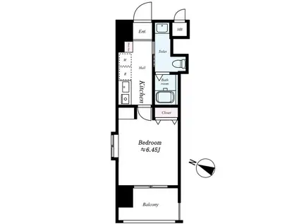 アソシアグロッツオ薬院サウスシーン(1K/10階)の間取り写真