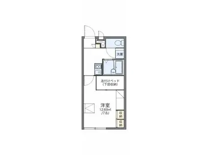 レオパレス菜花(1K/2階)の間取り写真