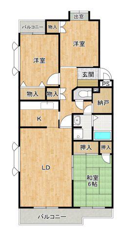 TO Uあかしあ台(3SLDK/4階)の間取り写真