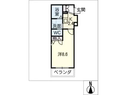 QUINTET(1K/1階)の間取り写真