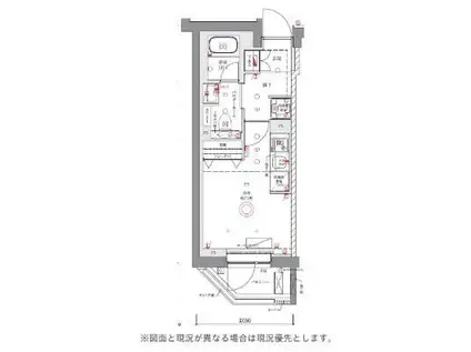 AZEST阪東橋II(1K/2階)の間取り写真