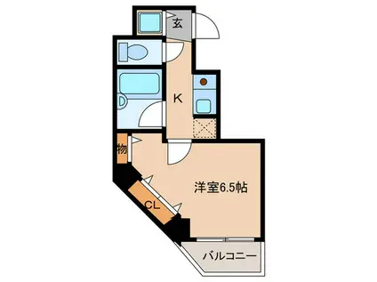 パライッソハヤシ(1K/5階)の間取り写真