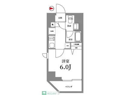 LOG武蔵小杉(1K/7階)の間取り写真