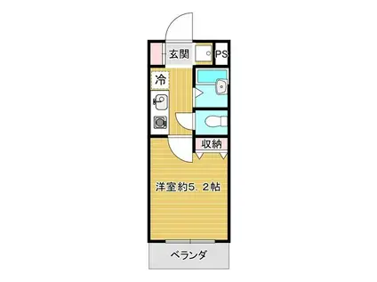 スーリエ中野(1K/2階)の間取り写真