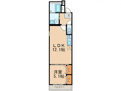 フジパレス和歌山太田II番館(1LDK/3階)の間取り写真