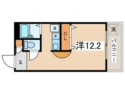 アルテハイム東大阪II(ワンルーム/3階)の間取り写真
