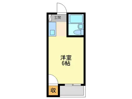 フォンタル三津屋(1K/4階)の間取り写真