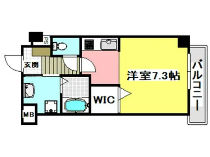 ガーデンクォーツ摂津正雀(ワンルーム/9階)の間取り写真