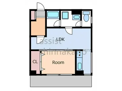 クワイエット新中野(1DK/1階)の間取り写真