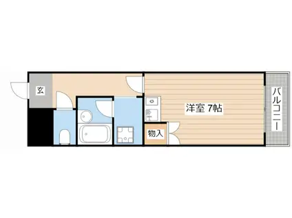 NASU1ビル(ワンルーム/5階)の間取り写真