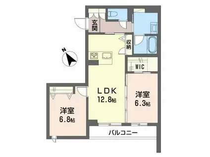 べレオ西軽井沢(2LDK/3階)の間取り写真