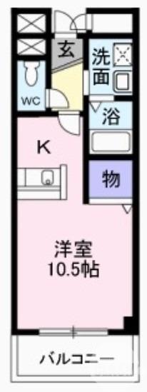 サニーレジデンス(1K/2階)の間取り写真