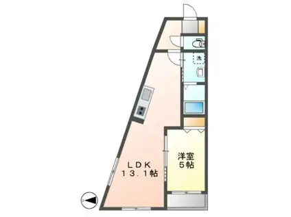 THE GARDEN 金山(1LDK/1階)の間取り写真