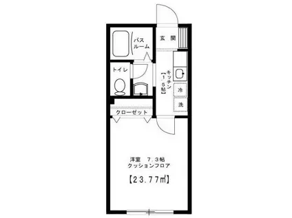 参宮橋館(1K/1階)の間取り写真
