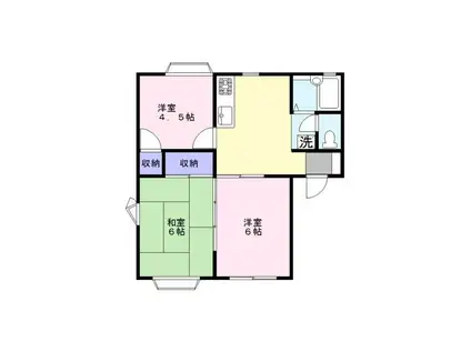 シティーライフ並木(3DK/1階)の間取り写真