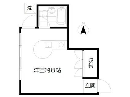 ころんぶすの家(ワンルーム/1階)の間取り写真